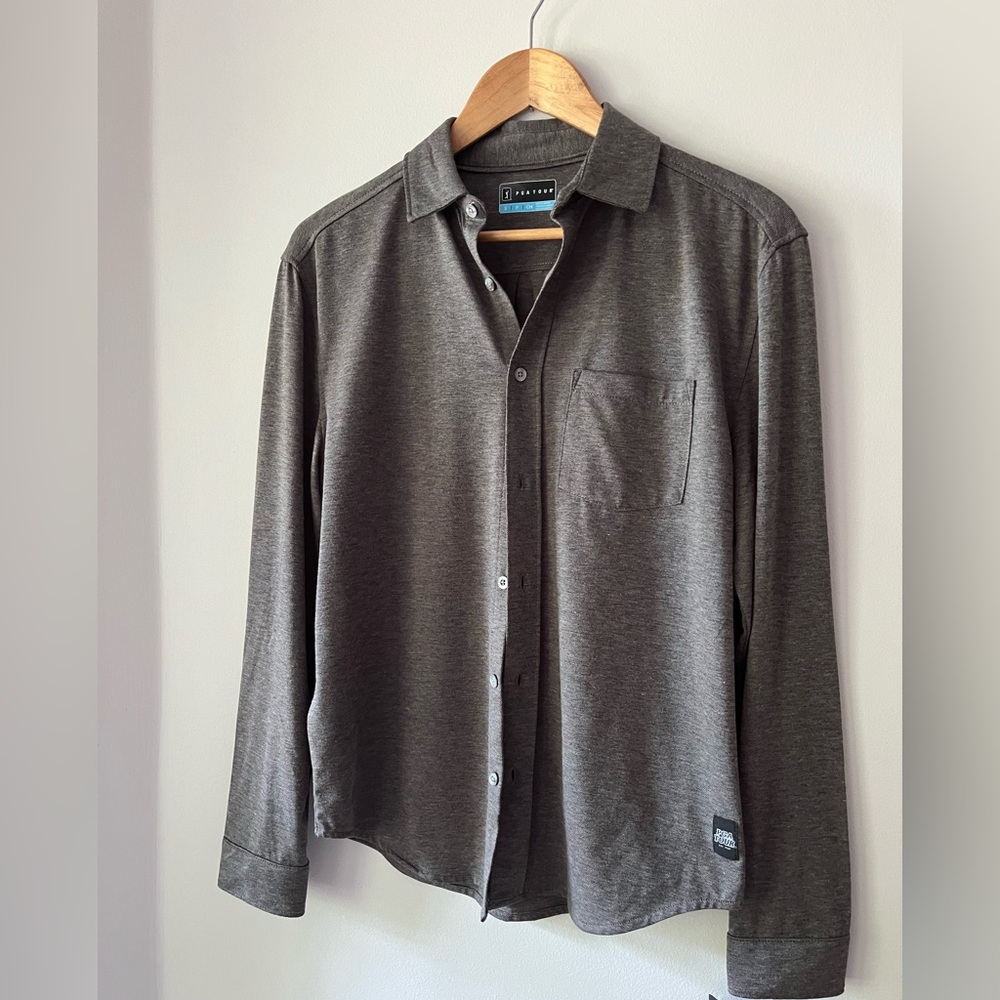 PGA Gray Button-Up Shirt